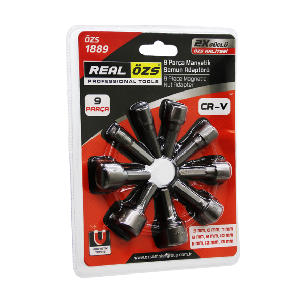 9  ADET   - 5-13 MM MANYETİK SOMUN SÖKME - ÇATI ADAPTÖRÜ (81) - Image 1