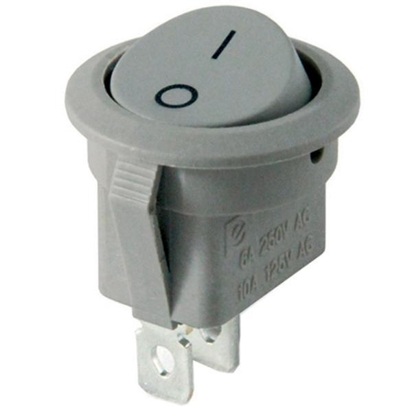 IC-133B GRİ ON-OFF 2 PIN IŞIKSIZ YUVARLAK ANAHTAR (81) - Image 1