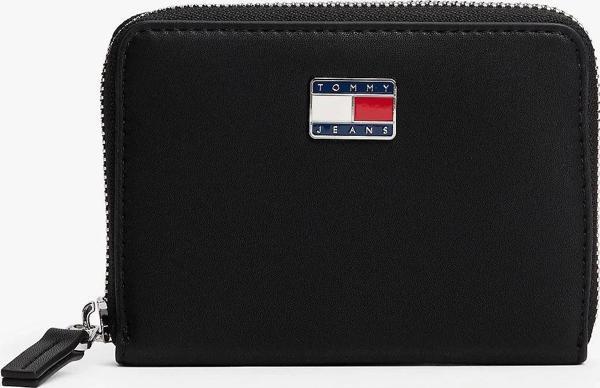 Tommy Jeans TJW Cool Orta Boy Fermuarlı Kadın Siyah Cüzdan AW0AW18031BDS - Image 1