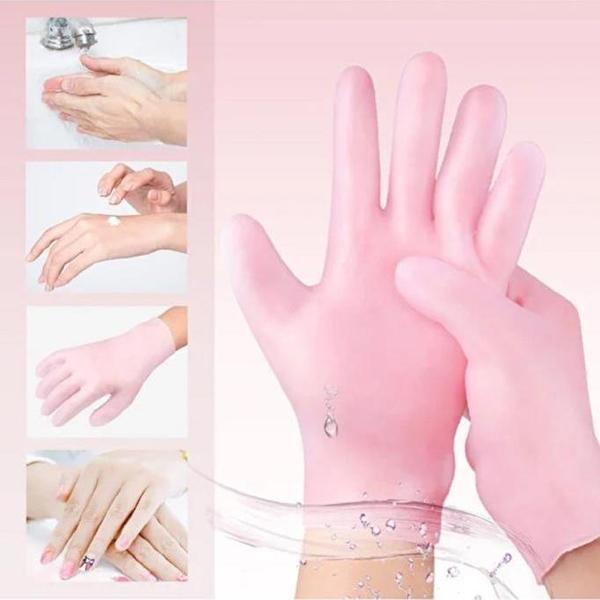 1 Çift Silikon El Nemlendirici Eldiven Çatlak Kuruluk Önleyici Jel Krem Peeling Bakım Eldiveni - Image 1