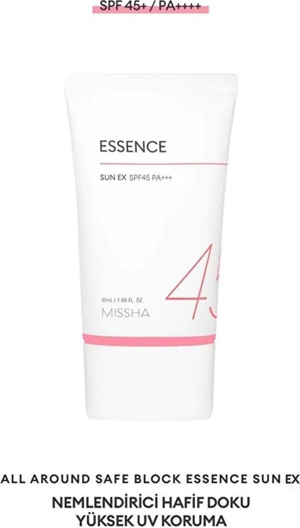  Aydınlatıcı ve Nemlendirici Güneş Kremi All Around Safe Block Essence Sun EX SPF45/PA+++ 50ml - Image 1