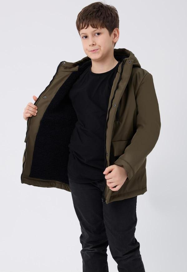 Spor Erkek Spor Çocuk Kürklü Su Ve Rüzgar Geçirmez Kapüşonlu 3 Cep Mont & Kaban & Parka - Image 1