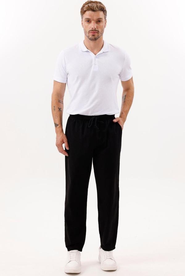 Erkek Keten Bol Kesim Pantolon - Image 1