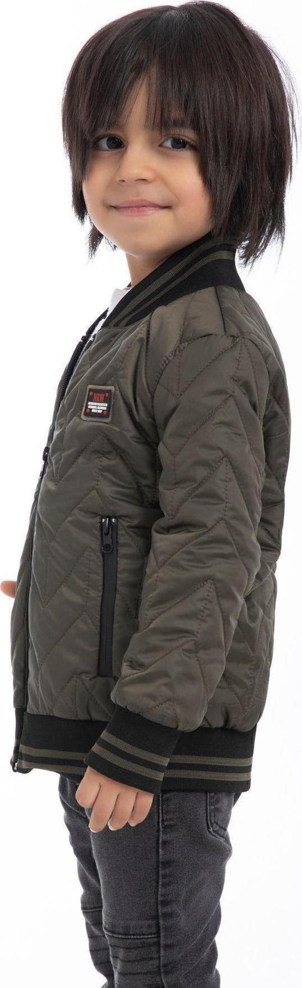 Spor Erkek Spor Çocuk Kolej Yaka Astarlı Su ve Rüzgar Geçirmez Fermuarlı Cep Mont Ceket - Image 1