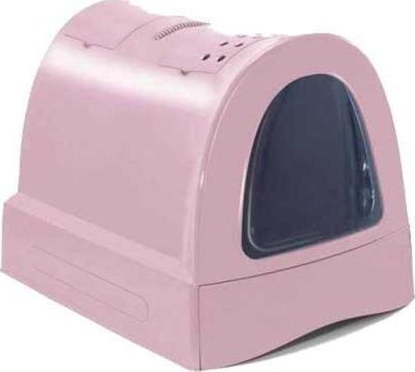 İmac Zuma Kapalı Kedi Tuvalet Kabı - Pembe - Image 1