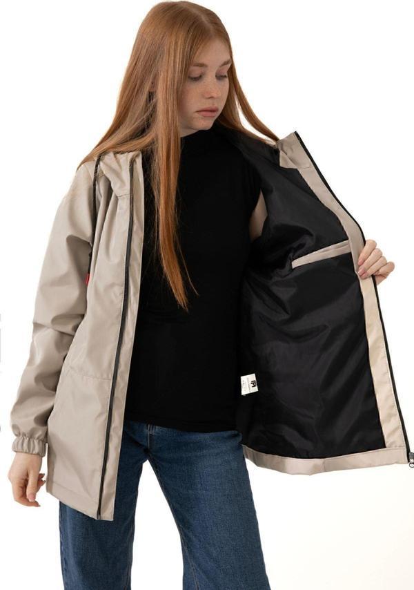 Spor Kadın Astarlı Su Geçirmez Ve Rüzgara Dayanıklı Kapüşonlu Cepli Yağmurluk - Rüzgarlık - Image 1