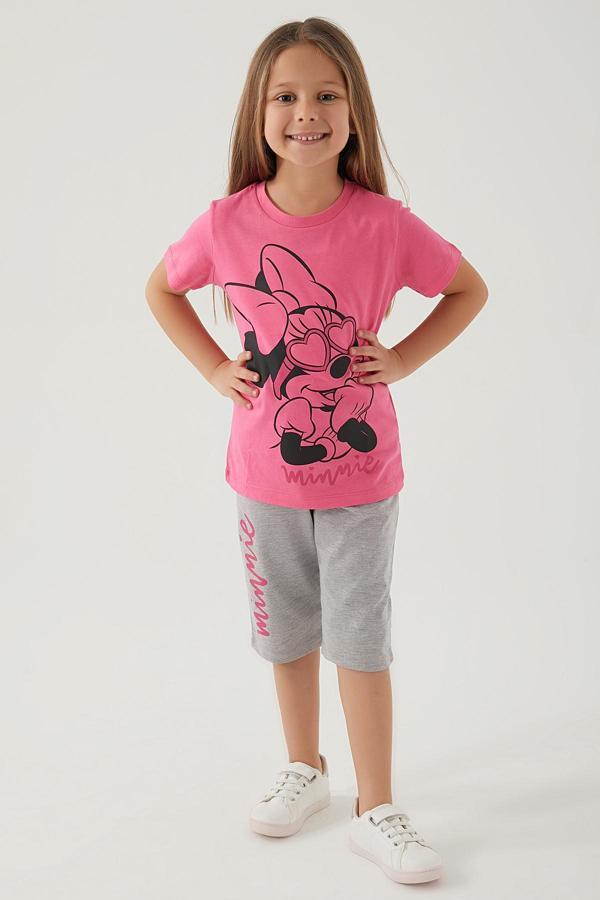 Minnie Mouse D4866-3 Çocuk  Pamuk Şeker Alt Üst Takım - Image 1