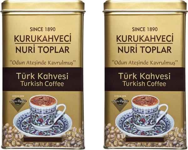 Nuri Toplar 2X300 Gr Teneke Kutuda Geleneksel Türk Kahvesi 600 Gram - Image 1