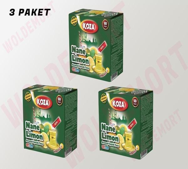 Koza Nane Limon Aromalı Tek Içimlik Içecek Tozu 3 Paket - Image 1