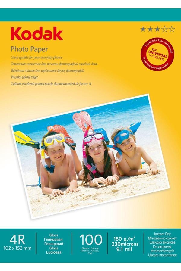 Kodak 180 Gram 10X15 Parlak 100 Lük Inkjet Fotoğraf Kağıdı - Image 1