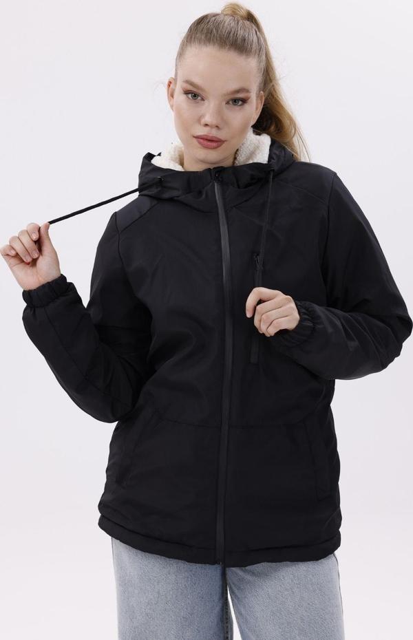 Kadın Kürklü Su Ve Rüzgar Geçirmez Kapüşonlu Kışlık Mont & Kaban & Parka - Image 1