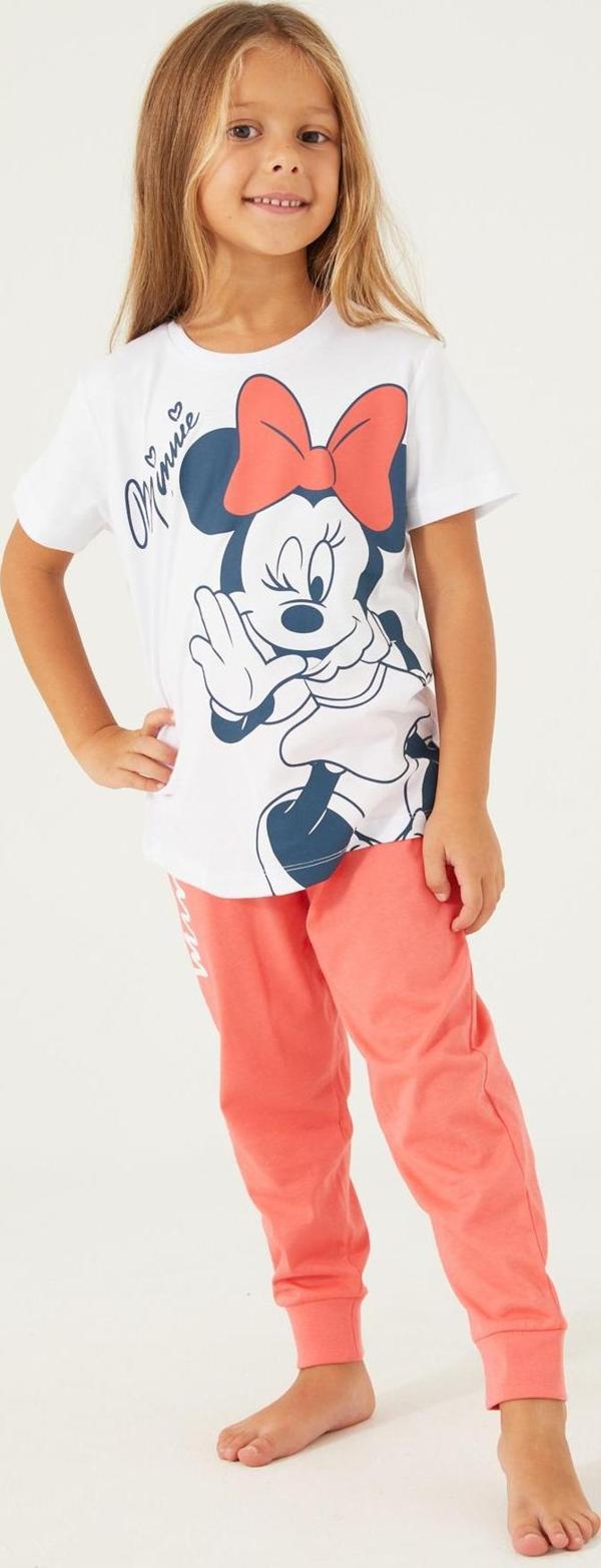 Minnie Mouse D4781-3 Çocuk  Beyaz Pijama - Image 1