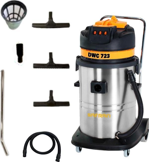 Safran Sanayi Tipi 3 Motorlu Islak Kuru Süpürge 3600W | Full Aparatlı Dwc 723 - Image 1