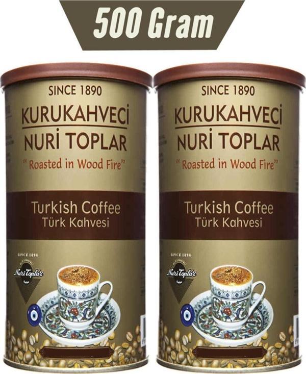 Nuri Toplar Yuvarlak Teneke Kutuda Türk Kahvesi 2X250 Gr Kuru Kahve - Image 1