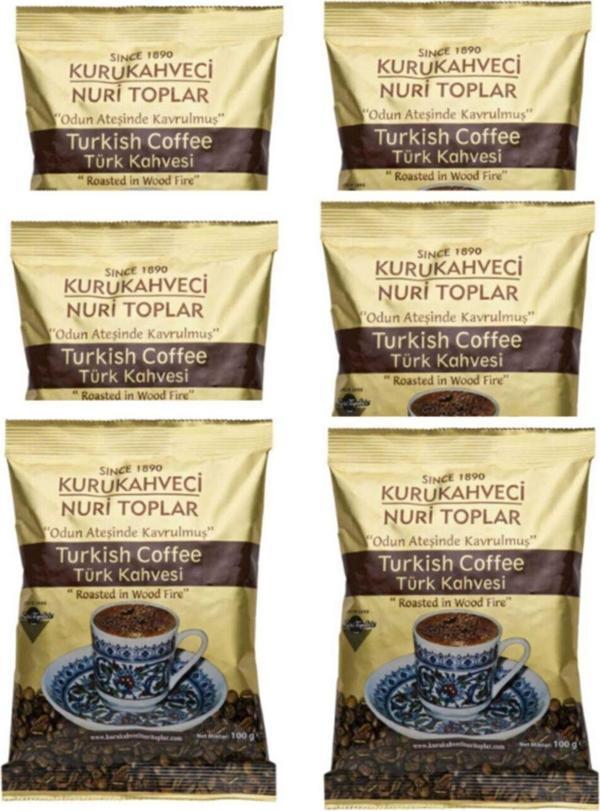 Nuri Toplar Kuru Kahveci Türk Kahvesi 100Gr Folyo Ambalaj (6 Adet) - Image 1