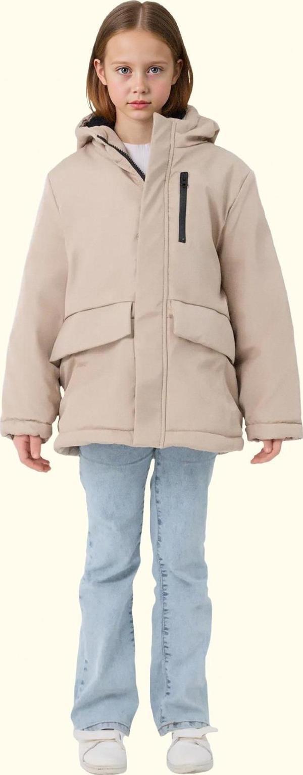Kız Çocuk Kürklü Su Ve Rüzgar Geçirmez Kapüşonlu 3 Kışlık Mont & Kaban & Parka - Image 1