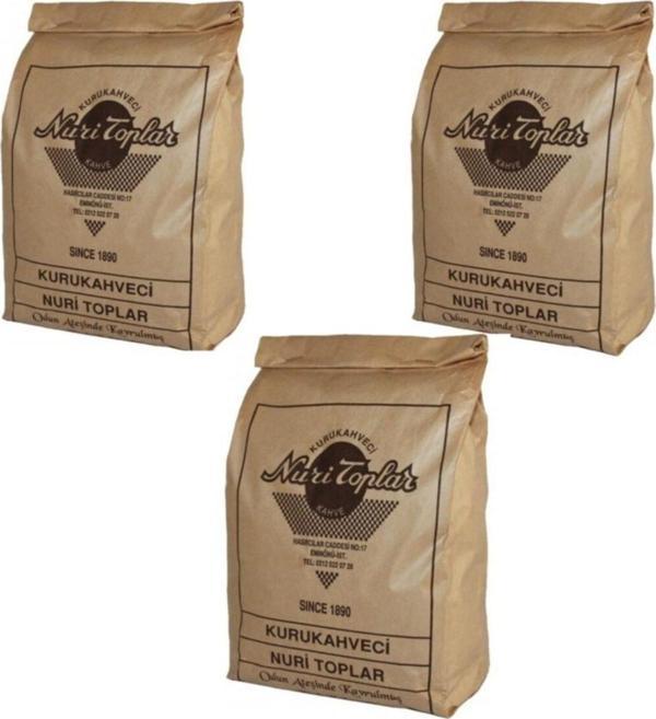 Nuri Toplar Kurukahveci Türk Kahvesi 250 Gr. 3 Adet Günlük Çekim - Image 1