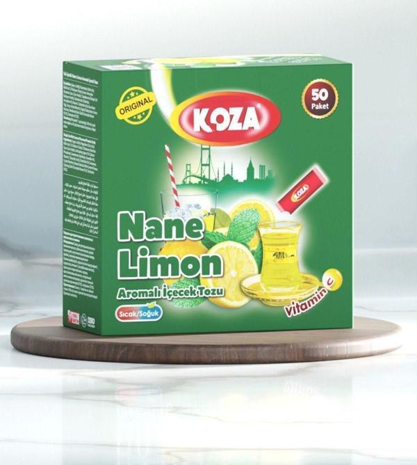 Koza Tek Içimlik Nane Limon Aro. Içecek Tozu (50 Stick) - Image 1