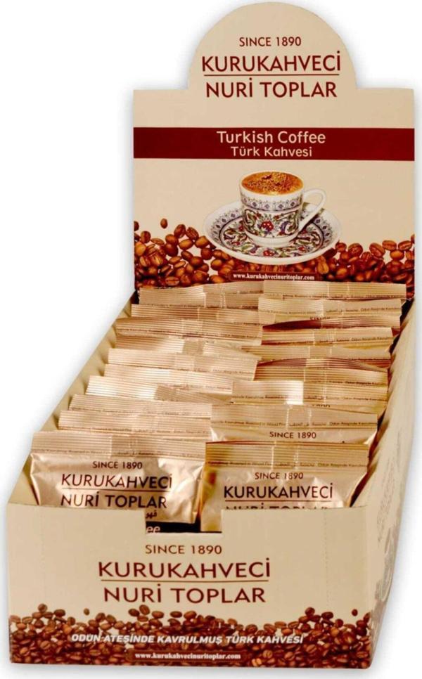 Nuri Toplar Türk Kahvesi Folyo Ambalaj 100 Gr. 24 Adet Stand Kutu - Image 1