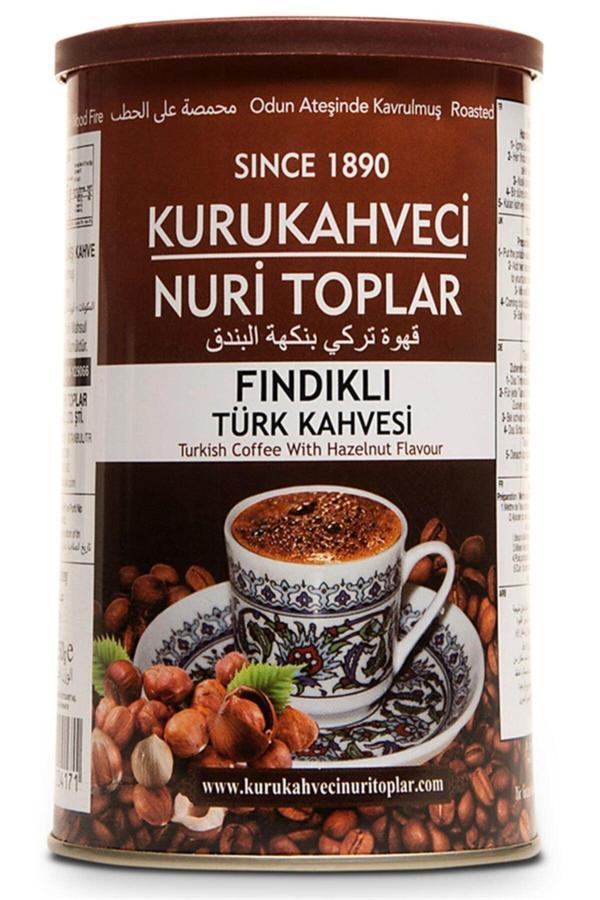 Nuri Toplar Türk Kahvesi Fındıklı 250 Gr Teneke Kutu - Image 1
