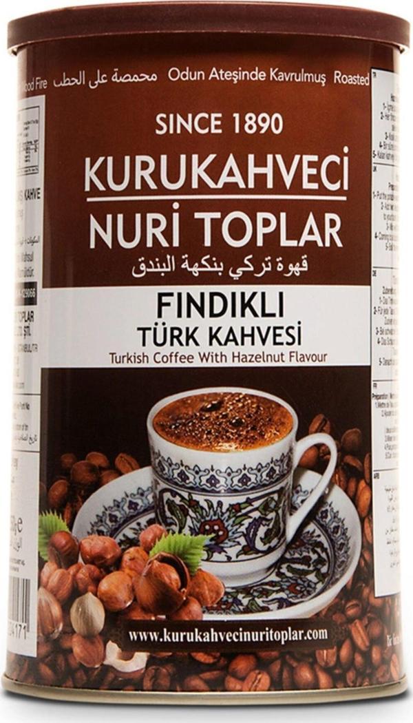 Nuri Toplar Türk Kahvesi Fındıklı 250 Gr Teneke Kutu - Image 1