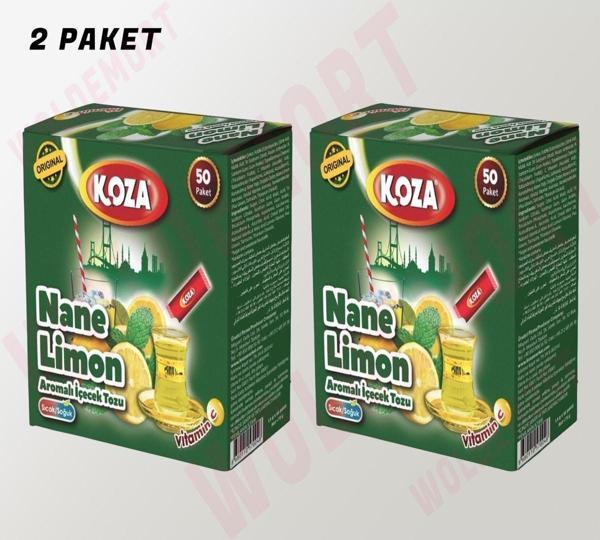 Koza Nane Limon Aromalı Tek Içimlik Içecek Tozu 2 Paket - Image 1