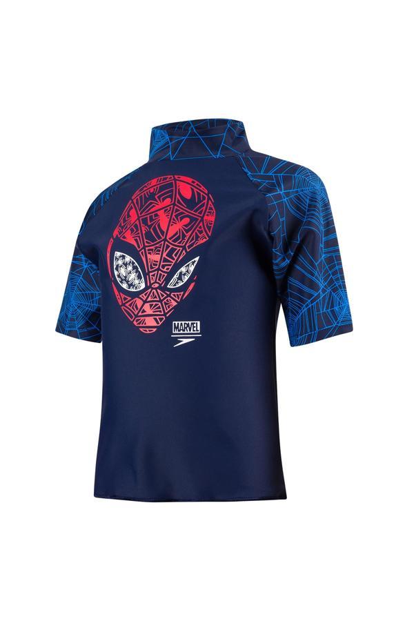 Speedo ESS SHORT SLEEVE SUNT IM Çocuk  Lacivert / Kırmızı Mayo - Image 1