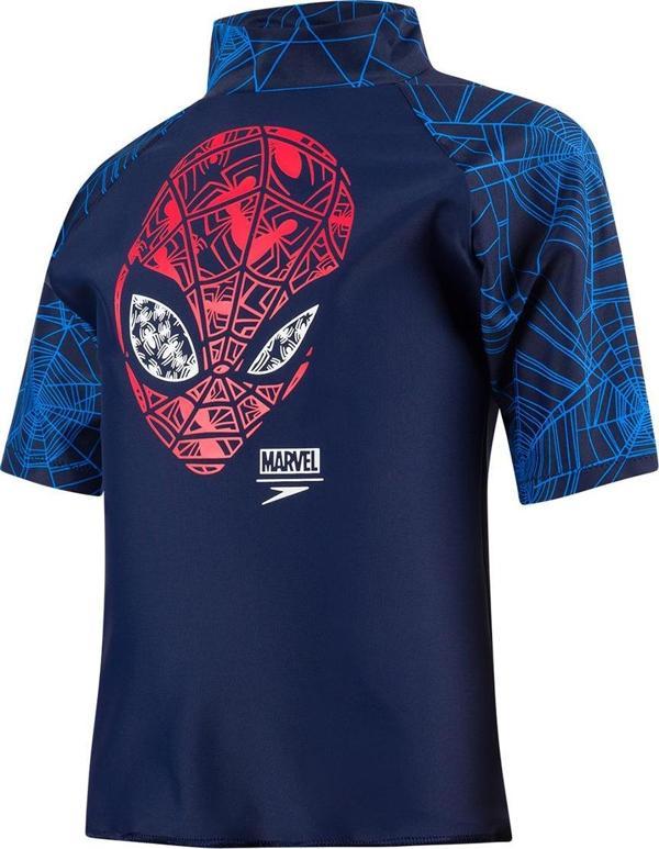 Speedo ESS SHORT SLEEVE SUNT IM Çocuk  Lacivert / Kırmızı Mayo - Image 1