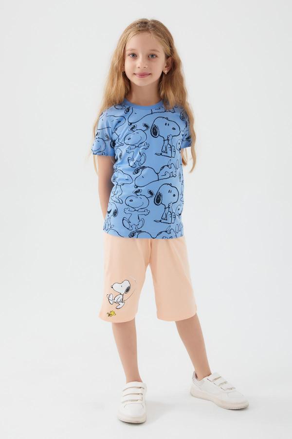 Snoopy L1575-3 Çocuk  Açık Indigo Alt Üst Takım - Image 1