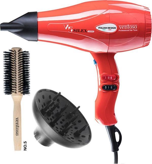 Ventoso V5 Silex5000 Kırmızı Saç Şekillendirme Seti - Image 1
