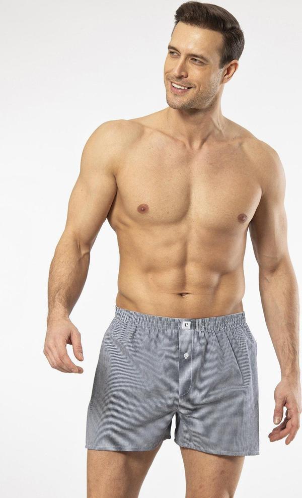 POPLİN ERKEK BOXER 1113/KARELİ LACİVERT - Image 1
