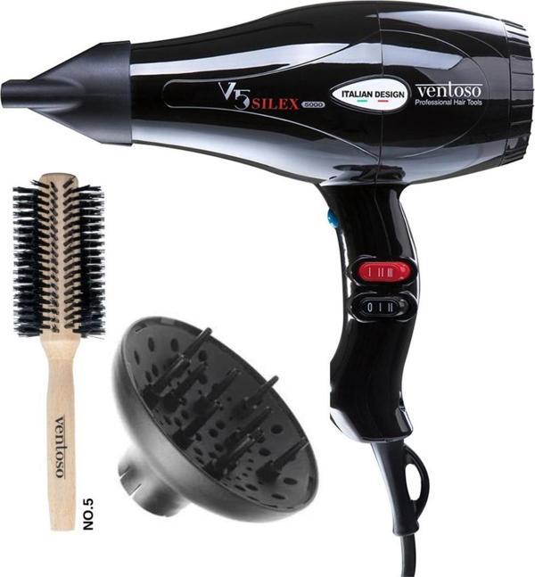 Ventoso V5 Silex5000 Siyah Saç Şekillendirme Seti - Image 1