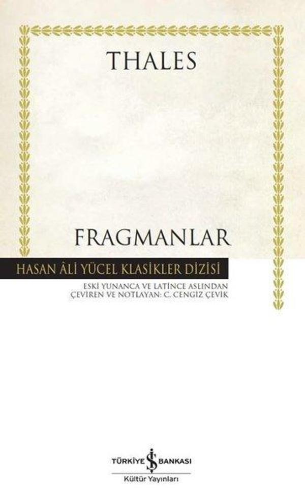 Fragmanlar - Hasan Ali Yücel Klasikler Dizisi - İş Bankası Kültür Yayınları - Image 1