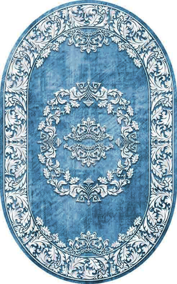 Oval Yolluk Paspas Saçaklı Püsküllü Süngerli Hol Banyo Paspası 50x80cm Yeni Sezon 0291 - Image 1
