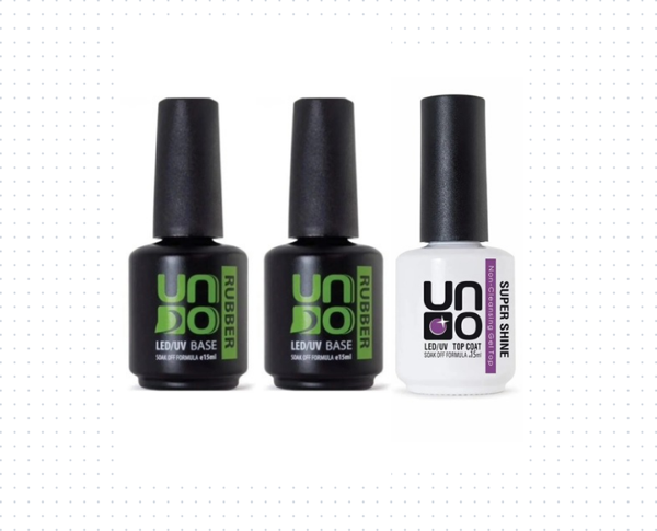 Fontenay Uno Top Coat Super Shine 15ml - Uno Rubber Base Coat 15m X2 3'Lü Set - Image 1