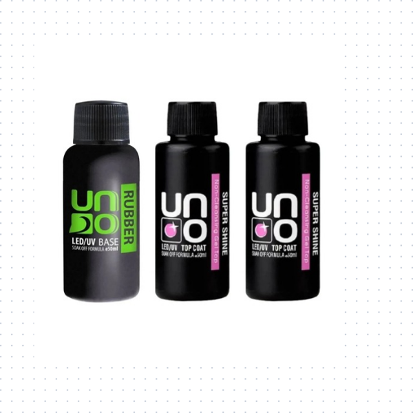 Fontenay Profesyonel Uno Rubber Base Coat & Uno Super Shine Top Coat X2 50ML 3'Lü Set - Image 1