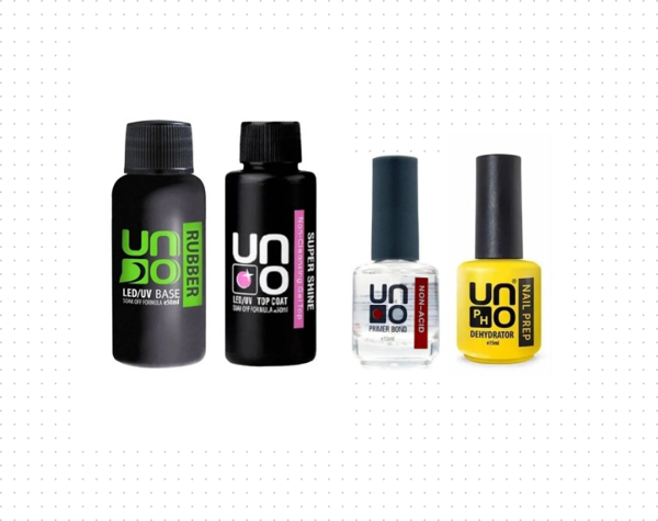 Fontenay Prof. Uno Rubber Base Coat & Super Shine Top Coat 50ML + Primer & Dehydrator 15ml 4'Lü Set - Image 1