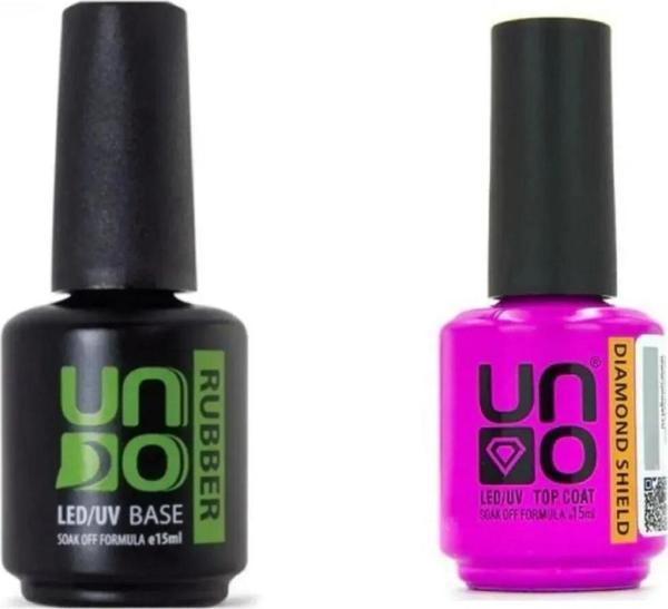 Fontenay Uno Dıamond Shıeld Top Coat 15 Ml+Uno Rubber Base Coat 15 ml 2'Lİ SET - Image 1