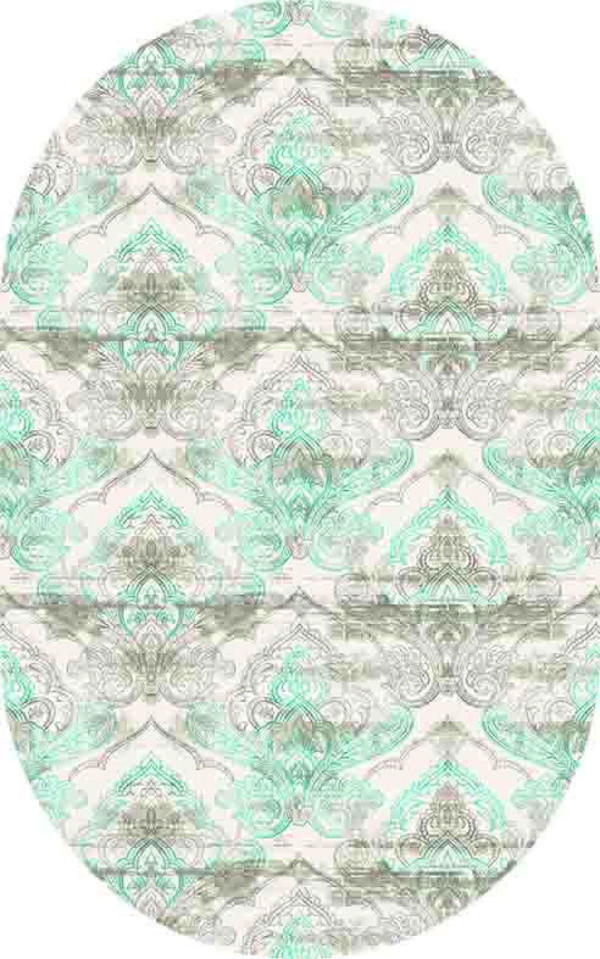 Oval Yolluk Paspas Saçaklı Püsküllü Süngerli Hol Banyo Paspası 50x80cm Yeni Sezon 0071-1 - Image 1