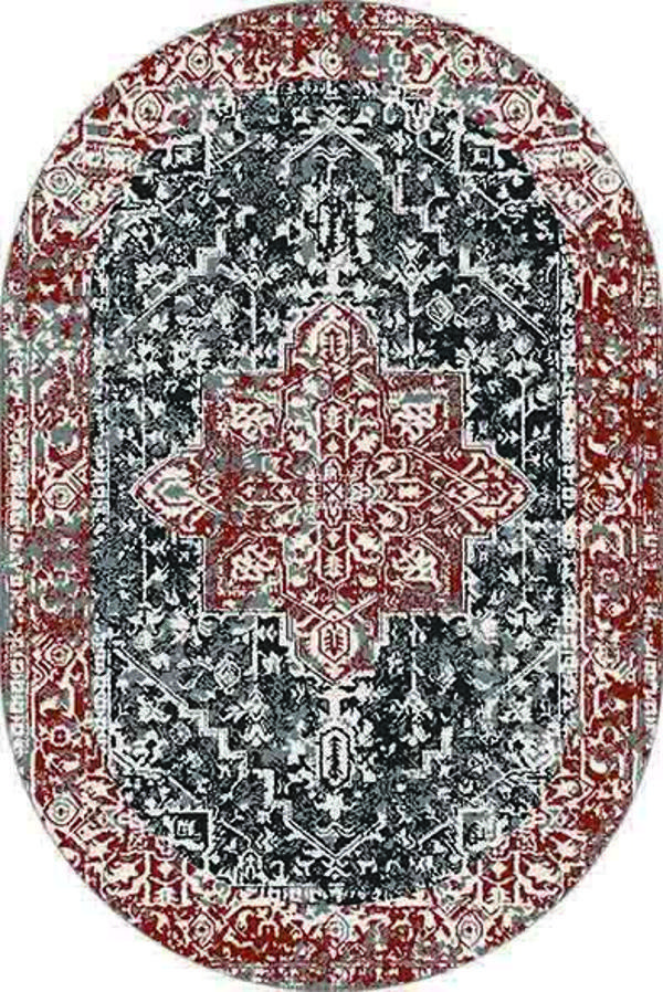 Oval Paspas Saçaklı Paspas Püsküllü Süngerli Hol Banyo Paspası 40x60cm Yeni Sezon 0367-5 - Image 1
