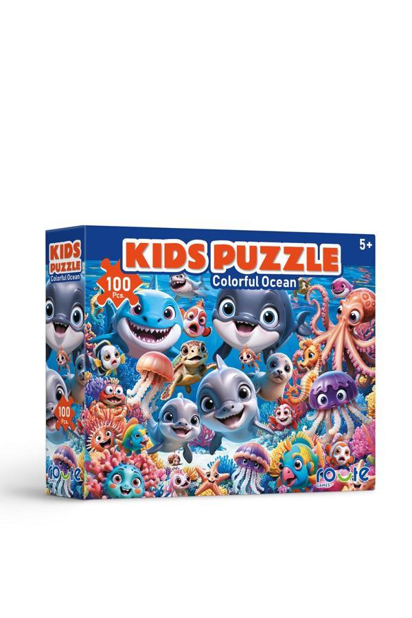 Route Renkli Okyanus Çocuk Puzzle (100 Parça) 34×48 Cm - Image 1