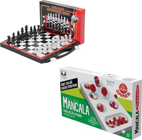 Sera Çantalı Satranç Takımı + Mangala Seti - Image 1