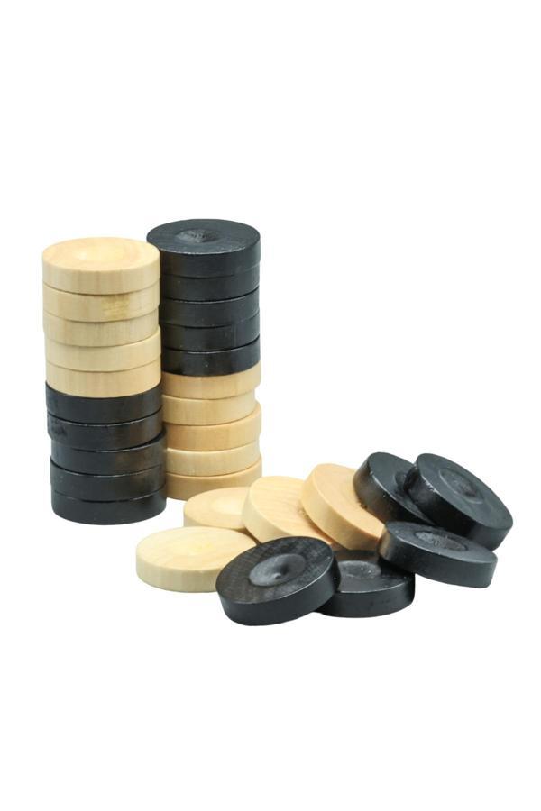 Sera Oyun Aletleri Ahşap Tavla Pulu Orta Boy No:4 ( Pul Çap Ölçüsü:3,0Mm ) - Image 1