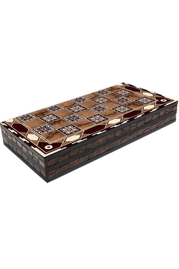 Sera Oyun Aletleri Elegance Motif Tavla ( 50.0Cm X 25.0Cm X 8.0Cm = 19.7'' X 9.85'' X 3.15 ) - Image 1