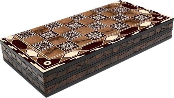 Sera Oyun Aletleri Elegance Motif Tavla ( 50.0Cm X 25.0Cm X 8.0Cm = 19.7'' X 9.85'' X 3.15 ) - Image 1