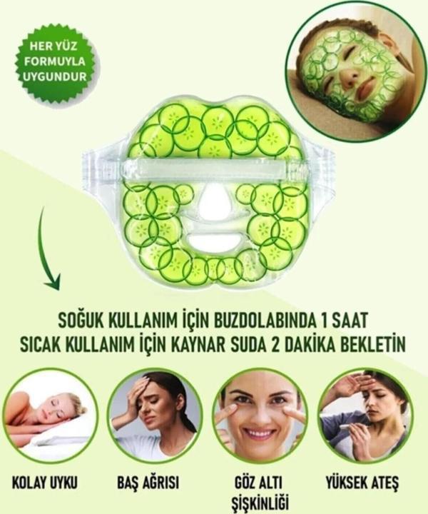 Fontenay Salatalık Yüz Maske Jel Sıcak Soğuk Kullanım Rahatlatıcı Yeşil - Image 1