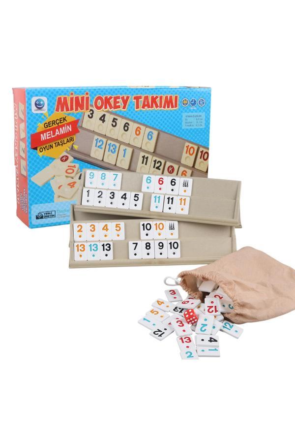 Sera Oyun Aletleri Mini Okey Takımı ( Melamin Taşlı ) En:8,2 Cm Uzunluk: 32 Cm Yükseklik:6,5 Cm - Image 1