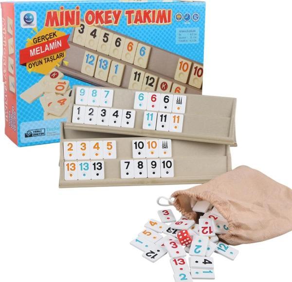 Sera Oyun Aletleri Mini Okey Takımı ( Melamin Taşlı ) En:8,2 Cm Uzunluk: 32 Cm Yükseklik:6,5 Cm - Image 1