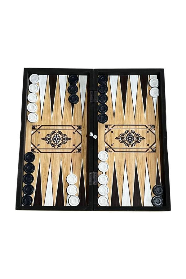 Sera Oyun Aletleri Motif Kaplama Tavla Orta Boy 44 X 44 Cm - Image 1