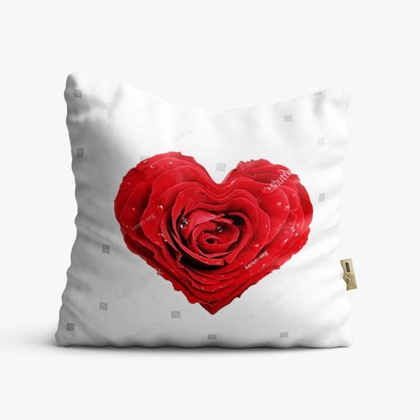 Kırlent Kılıfı 42x42cm Dekoratif Kırlent Yastık Kılıfı Kalpli Tasarım Modeli Lv 37 - Image 1